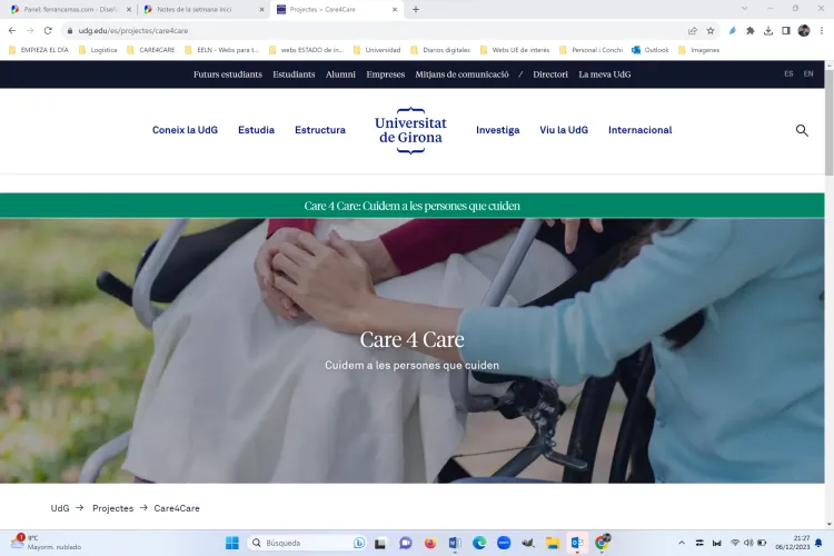 Diciembre de 2023: Finalizamos el primer año de nuestro Proyecto de investigación europeo sobre el sector de cuidados (Care4Care, Cuidemos a las personas que cuidan). 