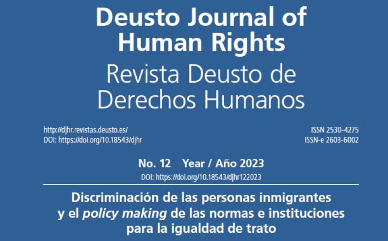 Enero de 2024: Una publicación a recordar, la que hago en la Revista Deusto de Derechos Humanos 