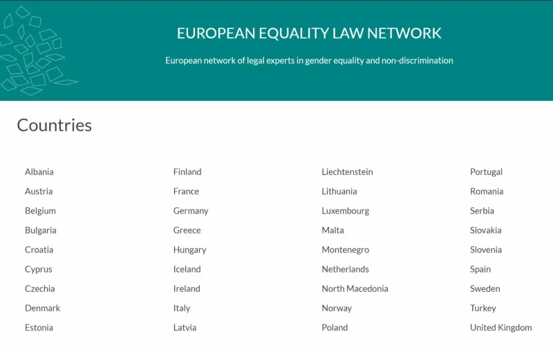 Mi pertenencia a la Red Europea de Expertos en Derecho de Igualdad de Género y No Discriminación. 