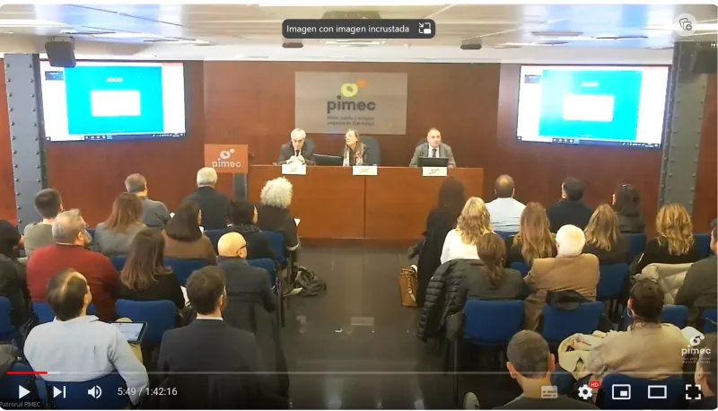 Mi participación en PIMEC hablando (en catalán) de Políticas Activas de Empleo 