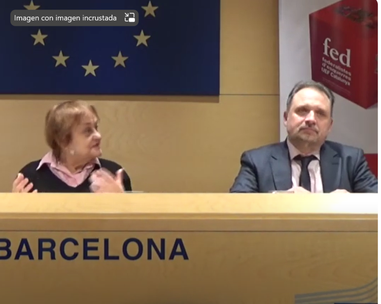 La meva participació en un acte sobre les polítiques europees de treball organitzat per Federalistes d'Esquerres 