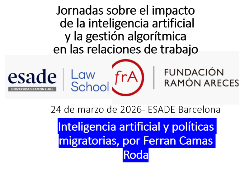 Marzo de 2026: Mi intervención en unas jornadas sobre Inteligencia Artificial, para hablar de su aplicación en inmigración. 