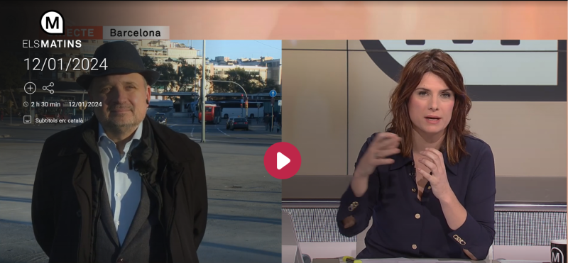 Entrevista al programa Els Matins de TV3 per parlar i debatre sobre immigració. 